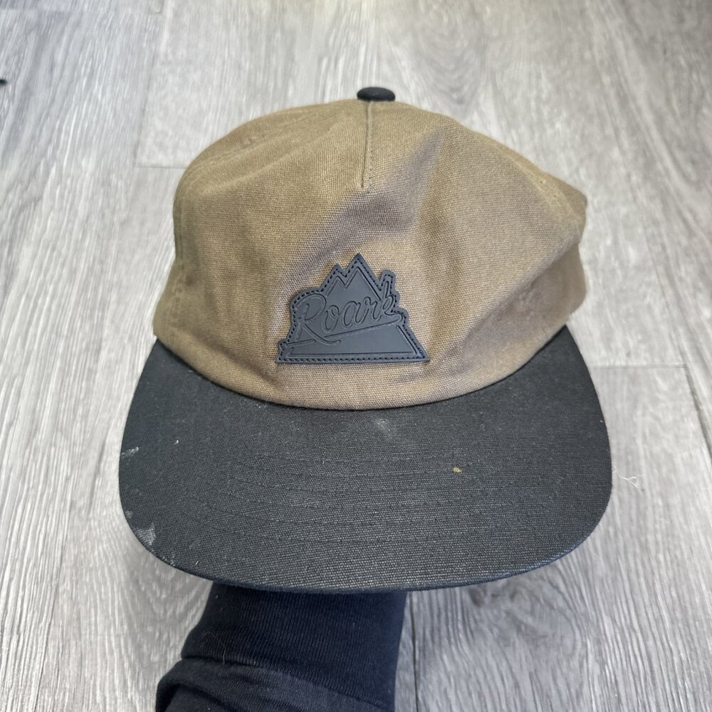 Roark Layover Strapback Military Green Limed Fleece Unstructured 5 Panel Hat Os